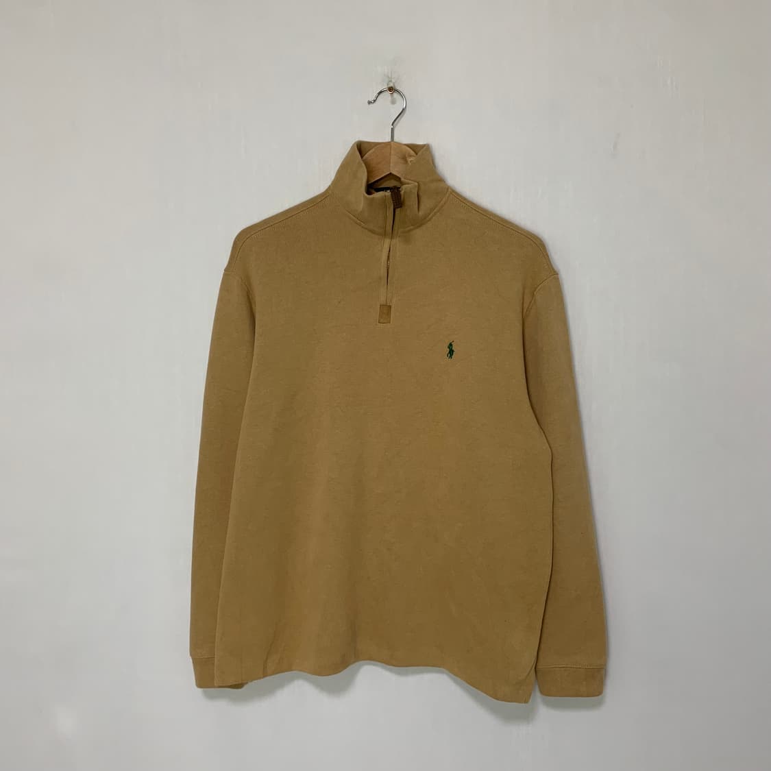 폴로 랄프로렌 빈티지 하프집업 맨투맨 니트 옐로 베이지 L 상품이미지1