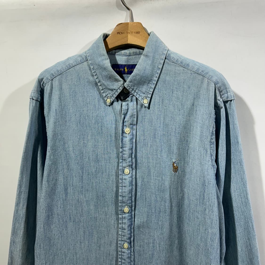 [POLO] 랄프로렌 라이트블루 샴브레이 셔츠 상품이미지2