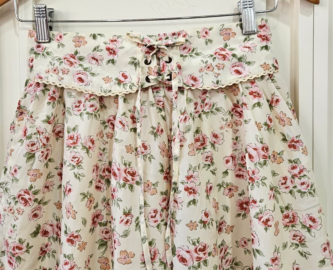 플라워 레이스업 큐롯팬츠 상품이미지2