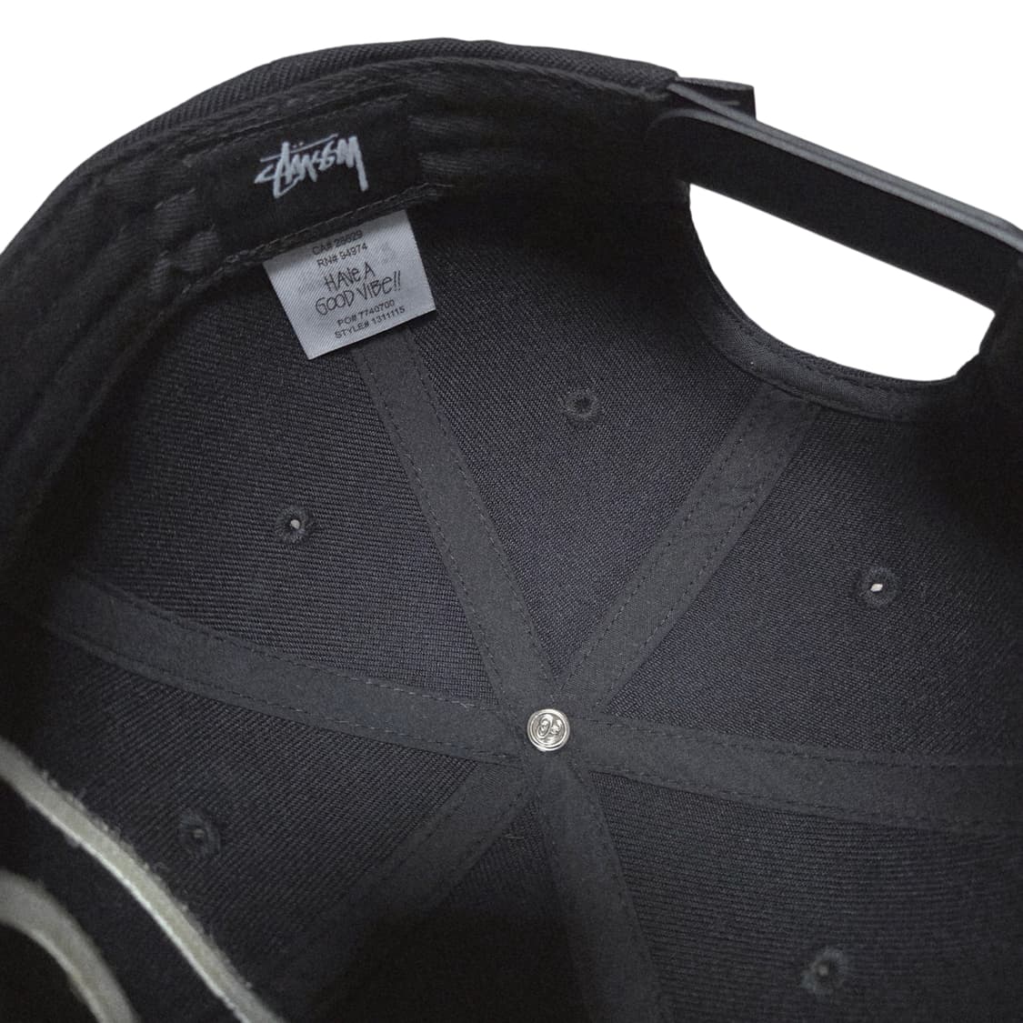 스투시 빅 링크 로우 스트랩백 캡 블랙 상품이미지7