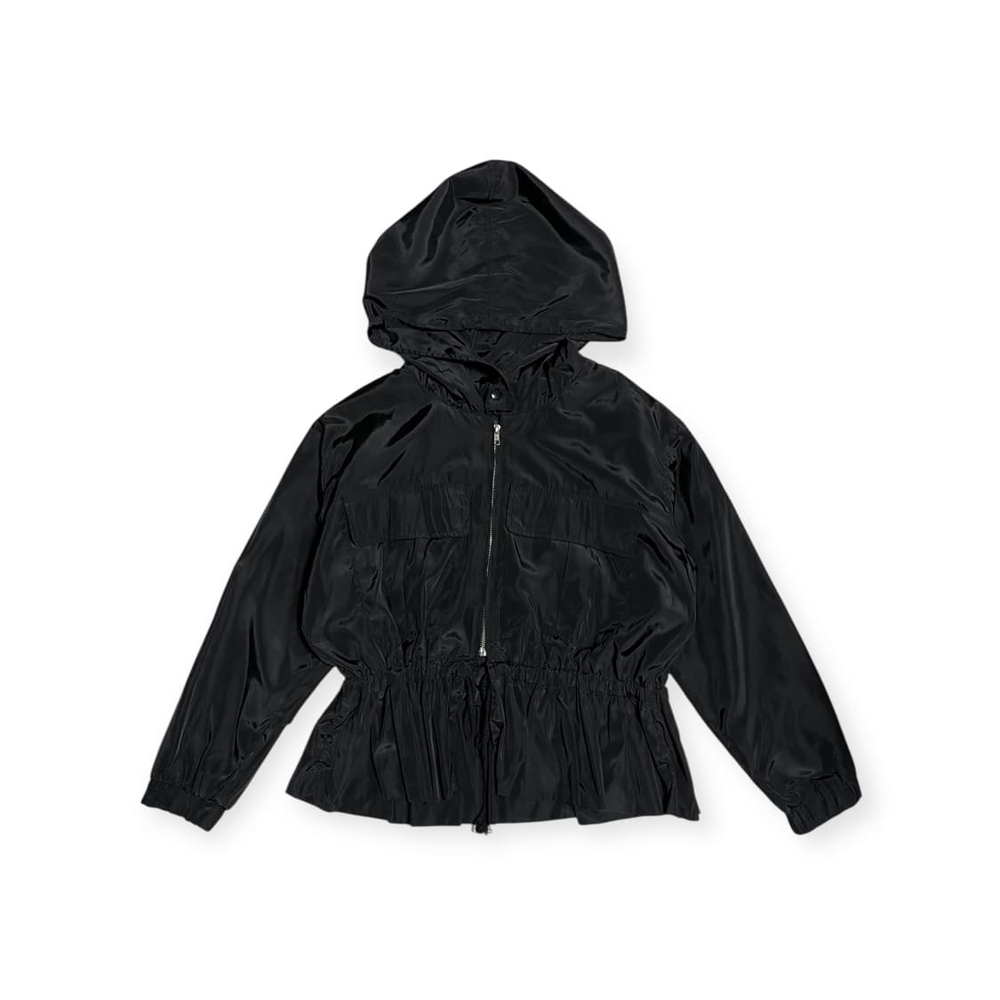 소프트 나일론 셔링 후드집업 상품이미지1