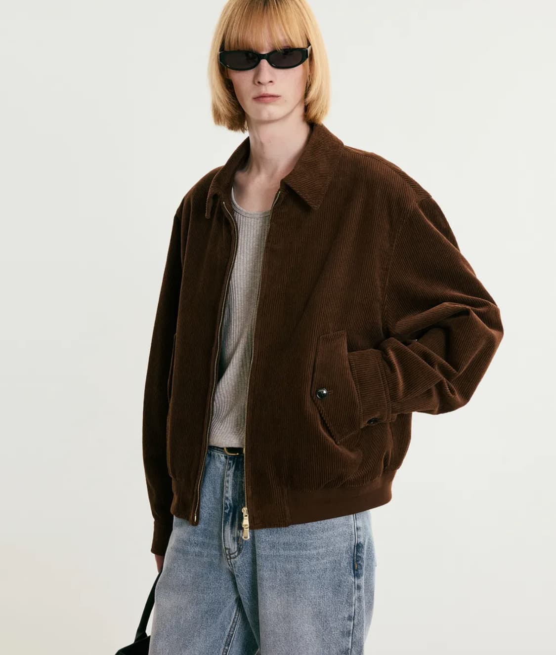 TNGT 코듀로이 스윙탑 점퍼 브라운 100 상품이미지1