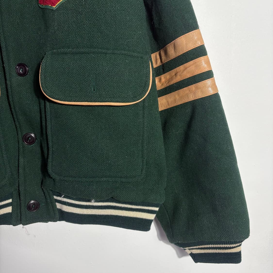 디즈니(Disney) 미키마우스 빈티지 그린 바시티 자켓 상품이미지3