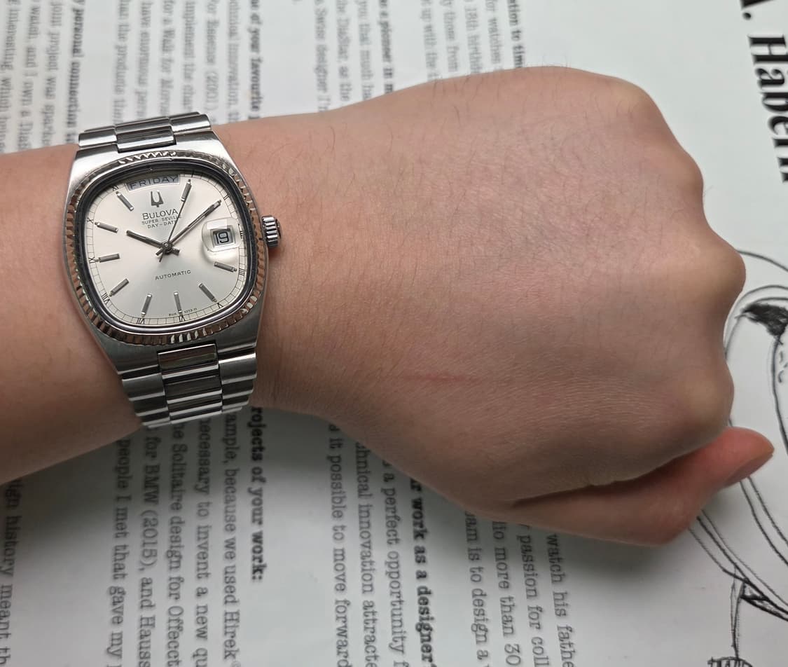 빈티지 부로바 슈퍼세빌 테레비형 데이데이트 실버판 통줄 브레이슬릿 ver 상품이미지9