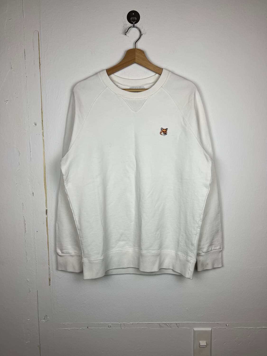 (정품) 메종키츠네 폭스 헤드 맨투맨 화이트 L 상품이미지1