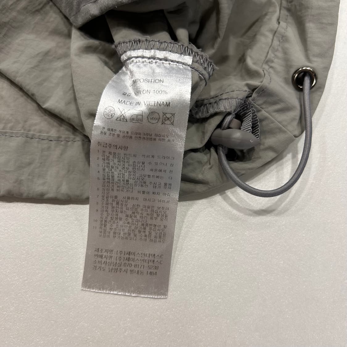 [M] 트래블 반집업 나일론 아노락 후드 바람막이 그레이 A447 상품이미지7
