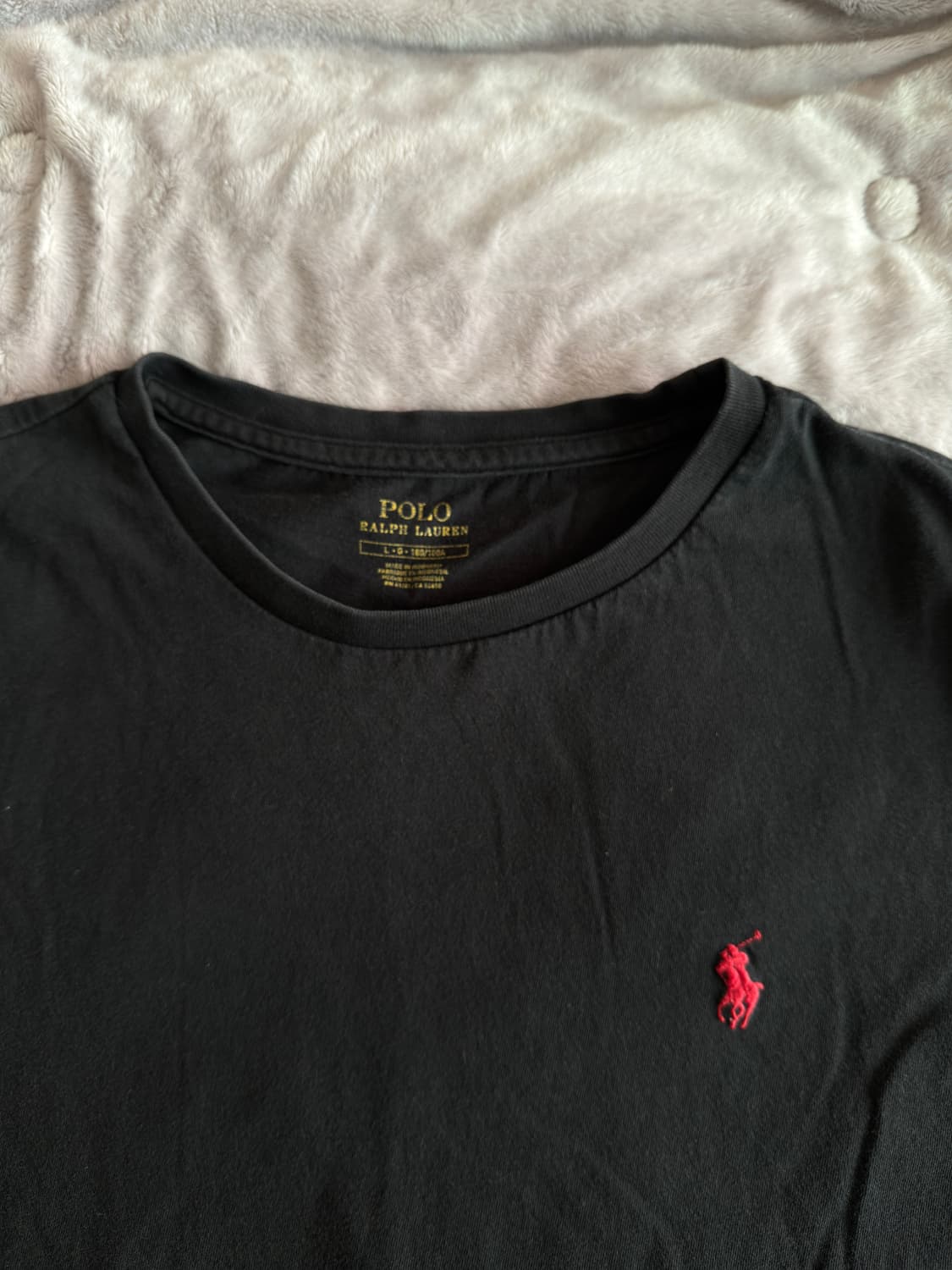 [L] 폴로 랄프로렌 남성 라운드 반팔 블랙 상품이미지2