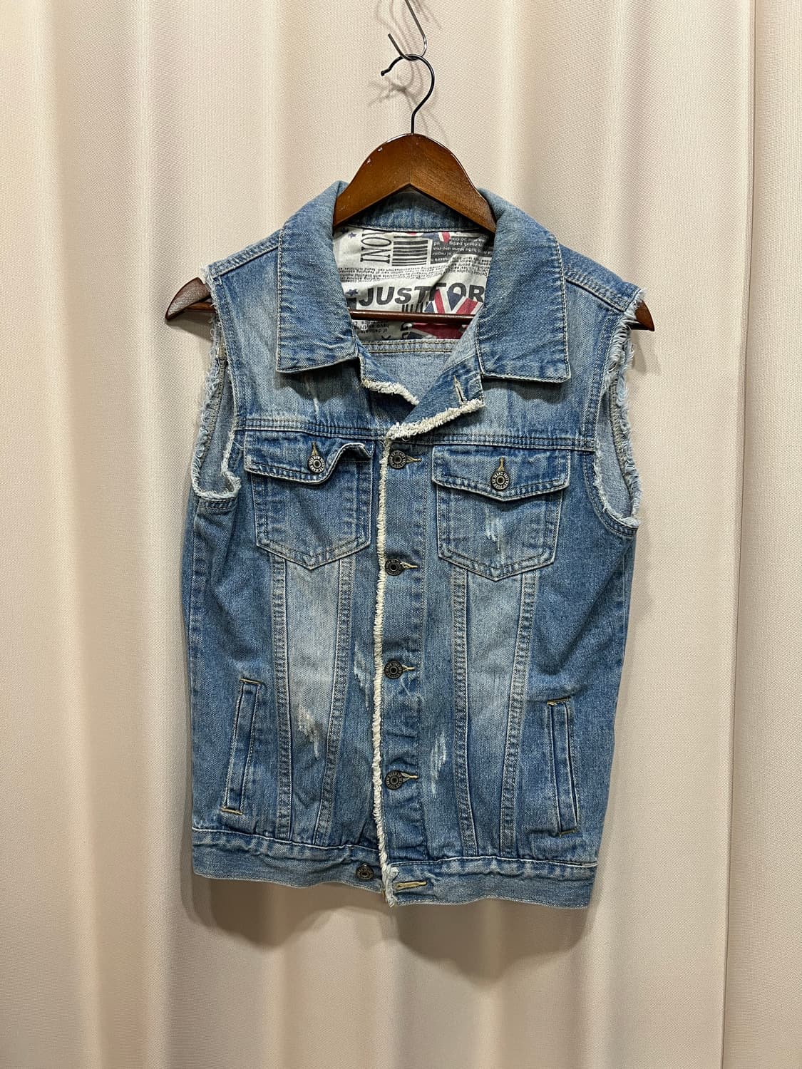 빈티지 투포켓 데님 베스트 자켓 상품이미지2