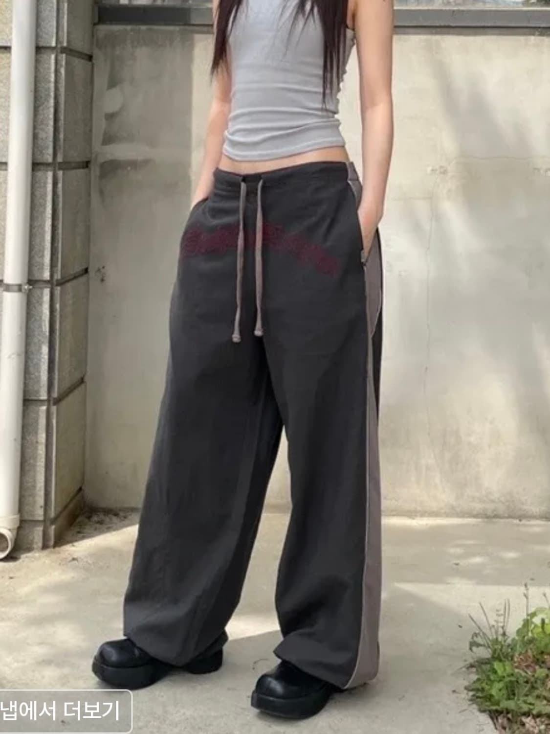 (단종)스컬프터 Mesh Linen Pants Charcoal 판매 상품이미지1