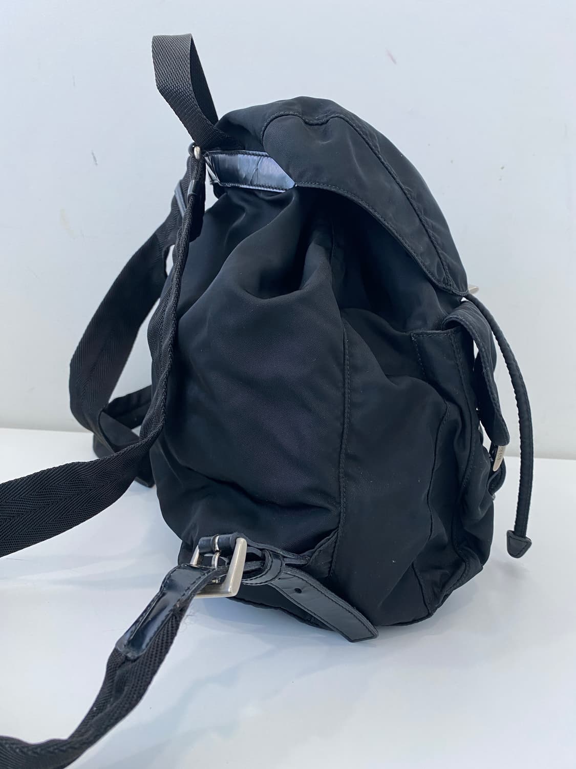 프라다 테수토 나일론 투포켓 블랙 백팩 상품이미지4