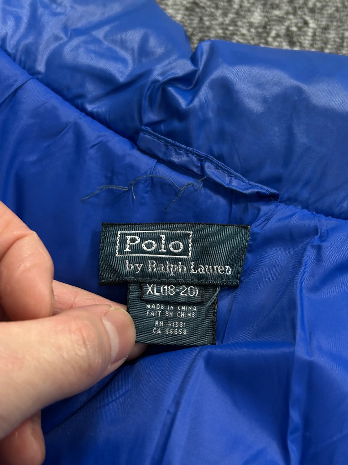 폴로 랄프로렌 빅포니 블루 패딩 XL   상품이미지8