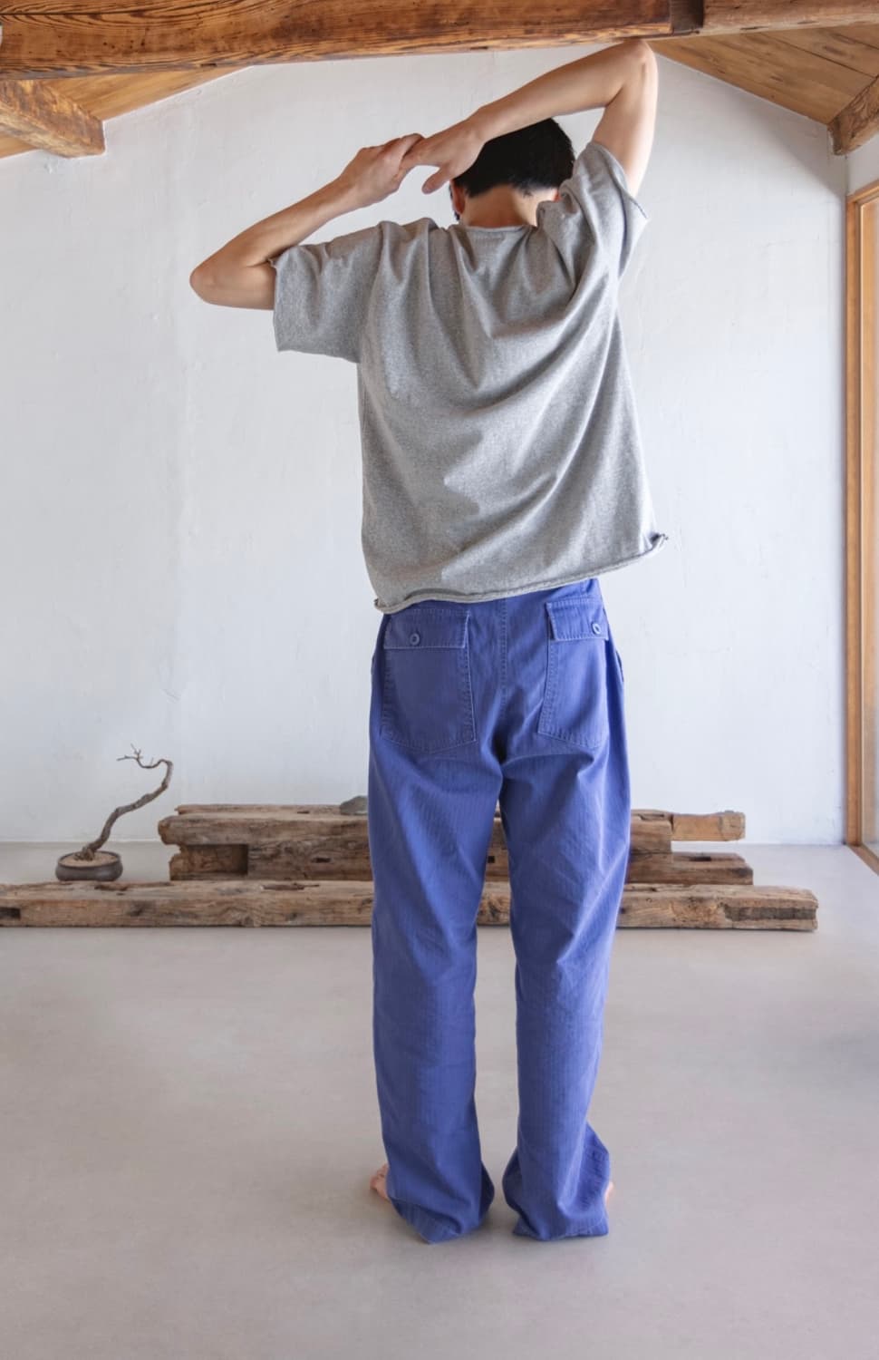 h.a.m hbt 107 pants blue 상품이미지1