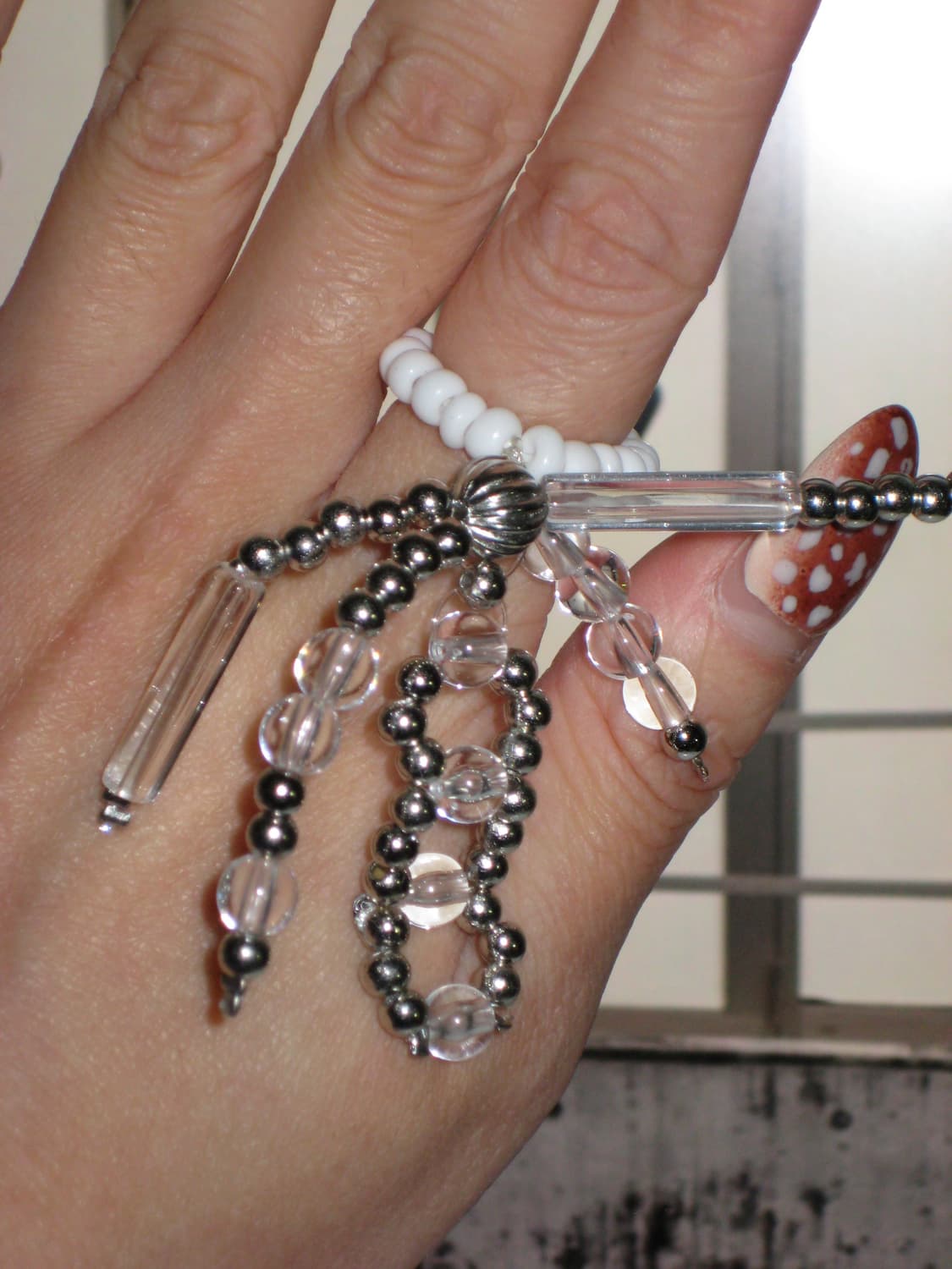 화이트 실버 스텔라 링 반지 상품이미지5