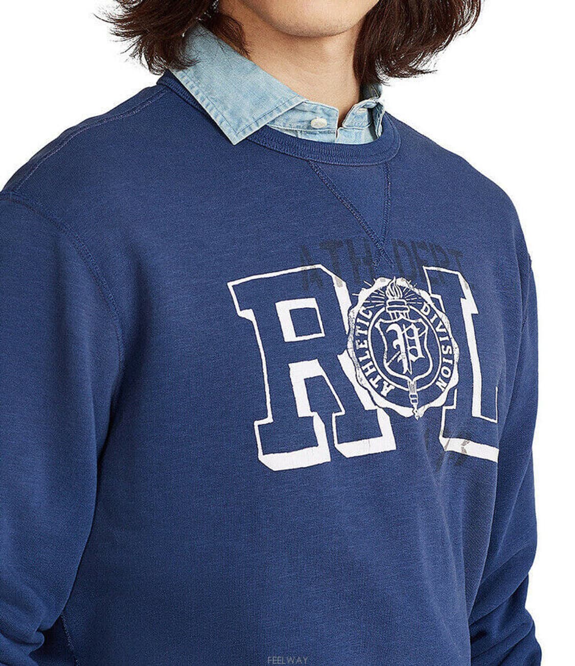 폴로 랄프로렌 RL 로고 네이비 스웻셔츠 XL 상품이미지4