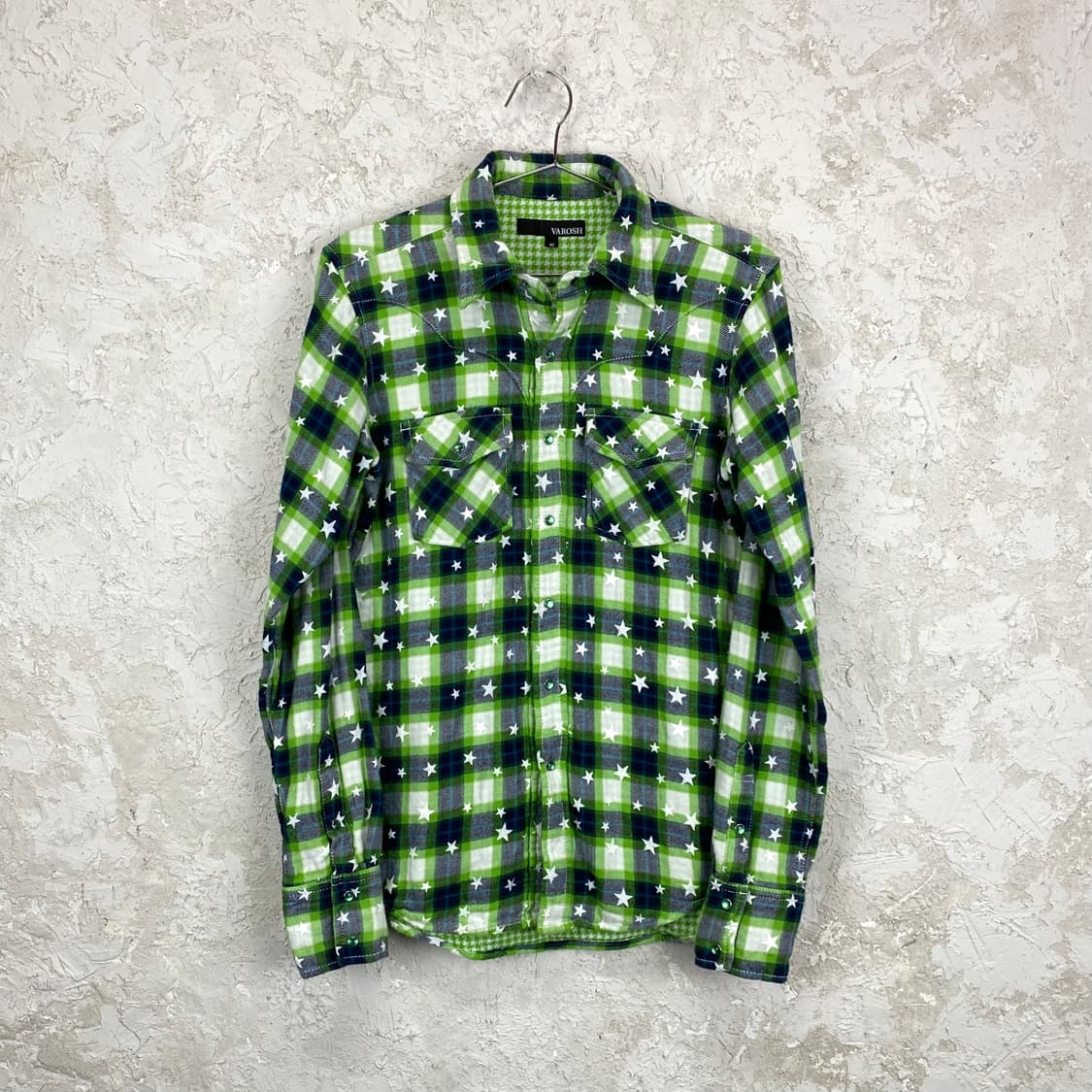 VAROSH 스타 도트 체크 웨스턴 셔츠 상품이미지1