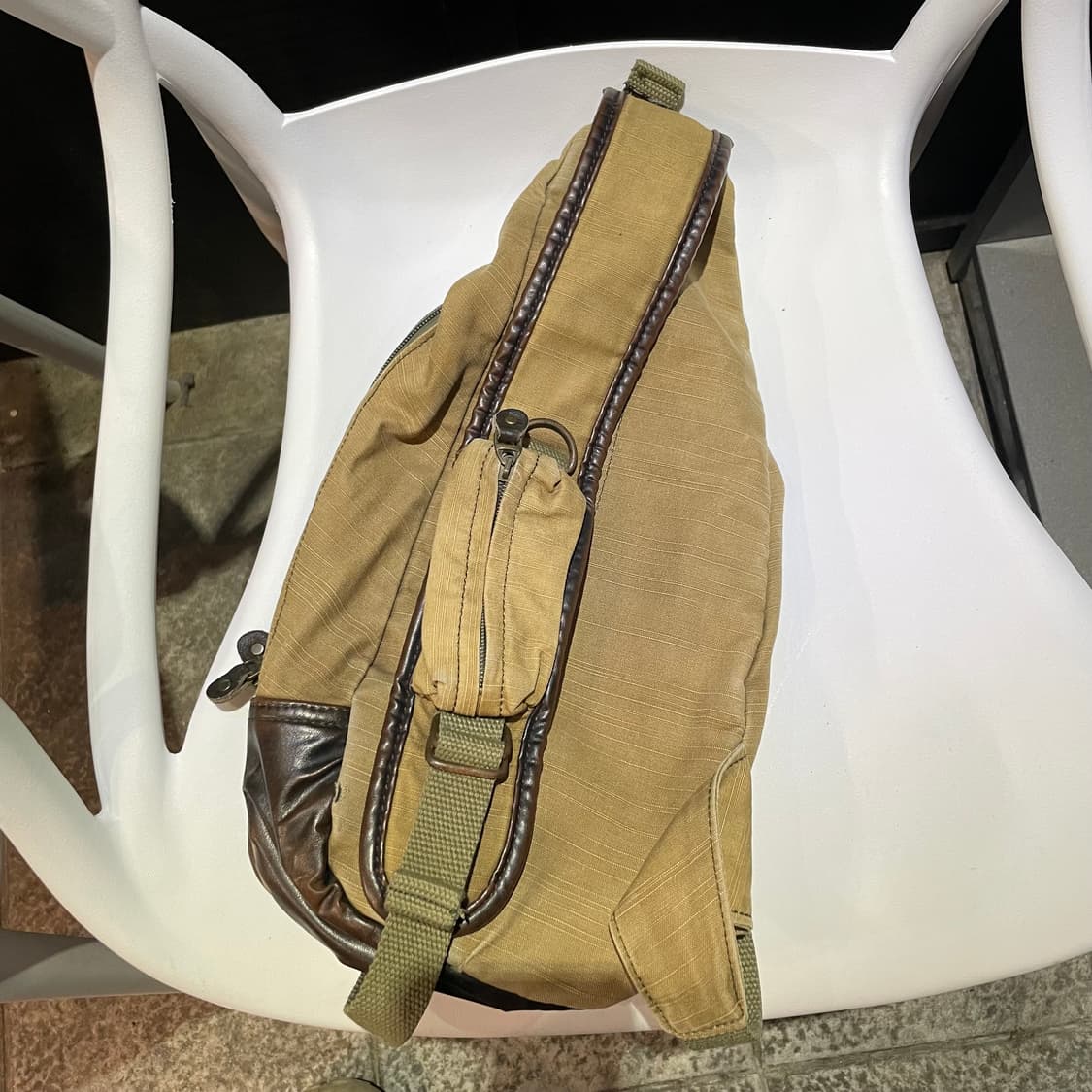 1990s Diesel 디젤 레더믹스 슬링백 상품이미지8