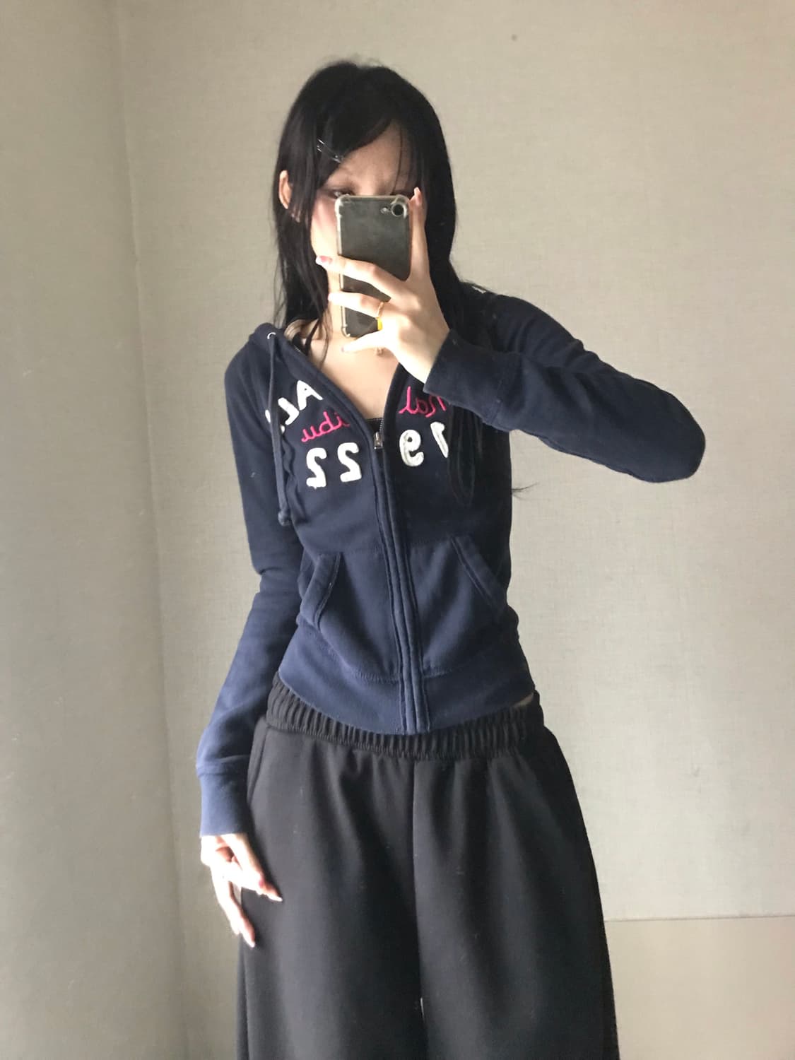 홀리스터 네이비 슬림핏 후드집업 상품이미지2