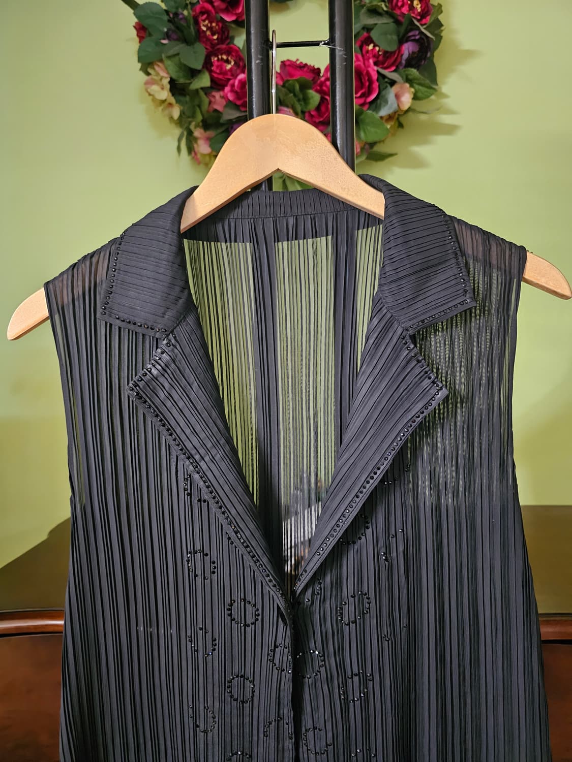 부르다문 주름 롱조끼  상품이미지2