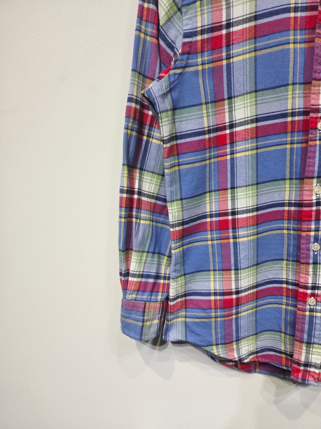 폴로 랄프로렌 커스텀핏 멀티 체크 셔츠 블루 상품이미지4