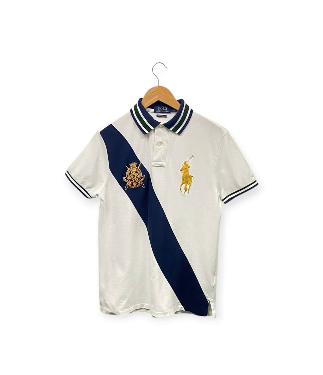 폴로 사선 스트라이프 골드자수 폴로셔츠 S 상품이미지1