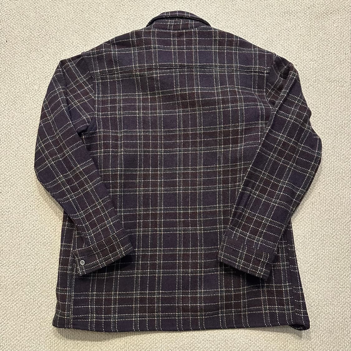 90s Italy 캘빈클라인 Calvin Klein 헤비 울 체크셔츠 상품이미지9