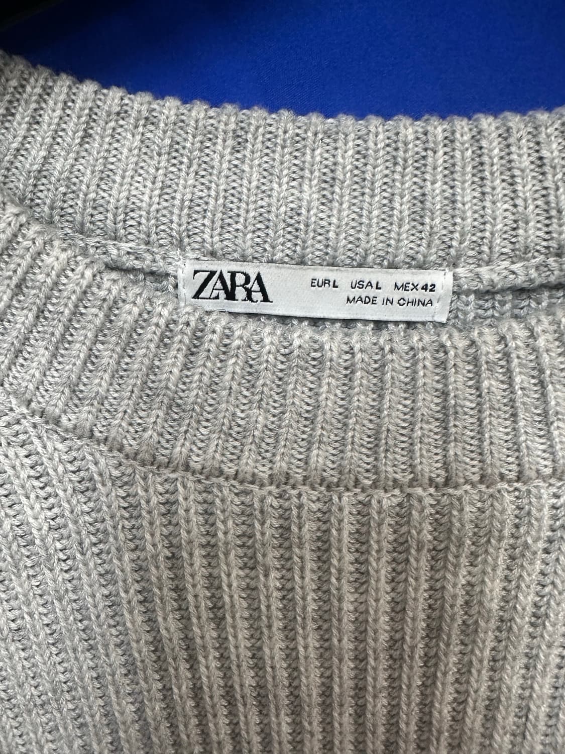 s급 ZARA 자라 오버핏 그레이니트 XL105 상품이미지4