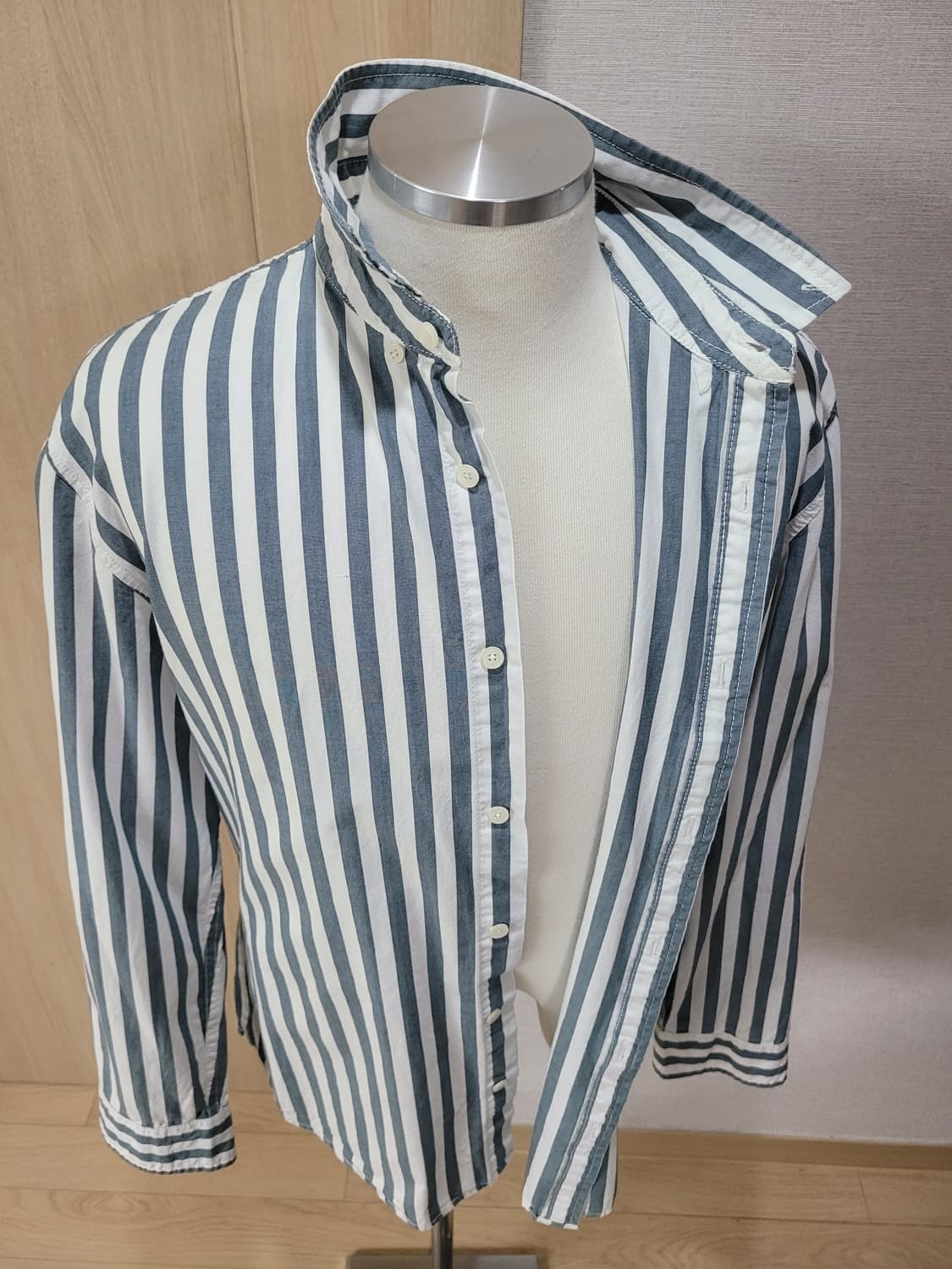 행텐 Hangten 남자 스트라이프 셔츠 105 라이트그린 상품이미지7