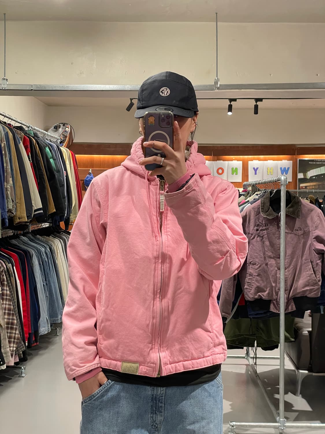 빈티지 쉐르파 엑티브 자켓 (딸기우유)   상품이미지1