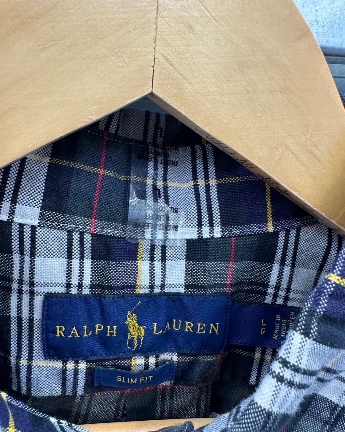 (L)폴로 체크 반팔셔츠-M1802 상품이미지3