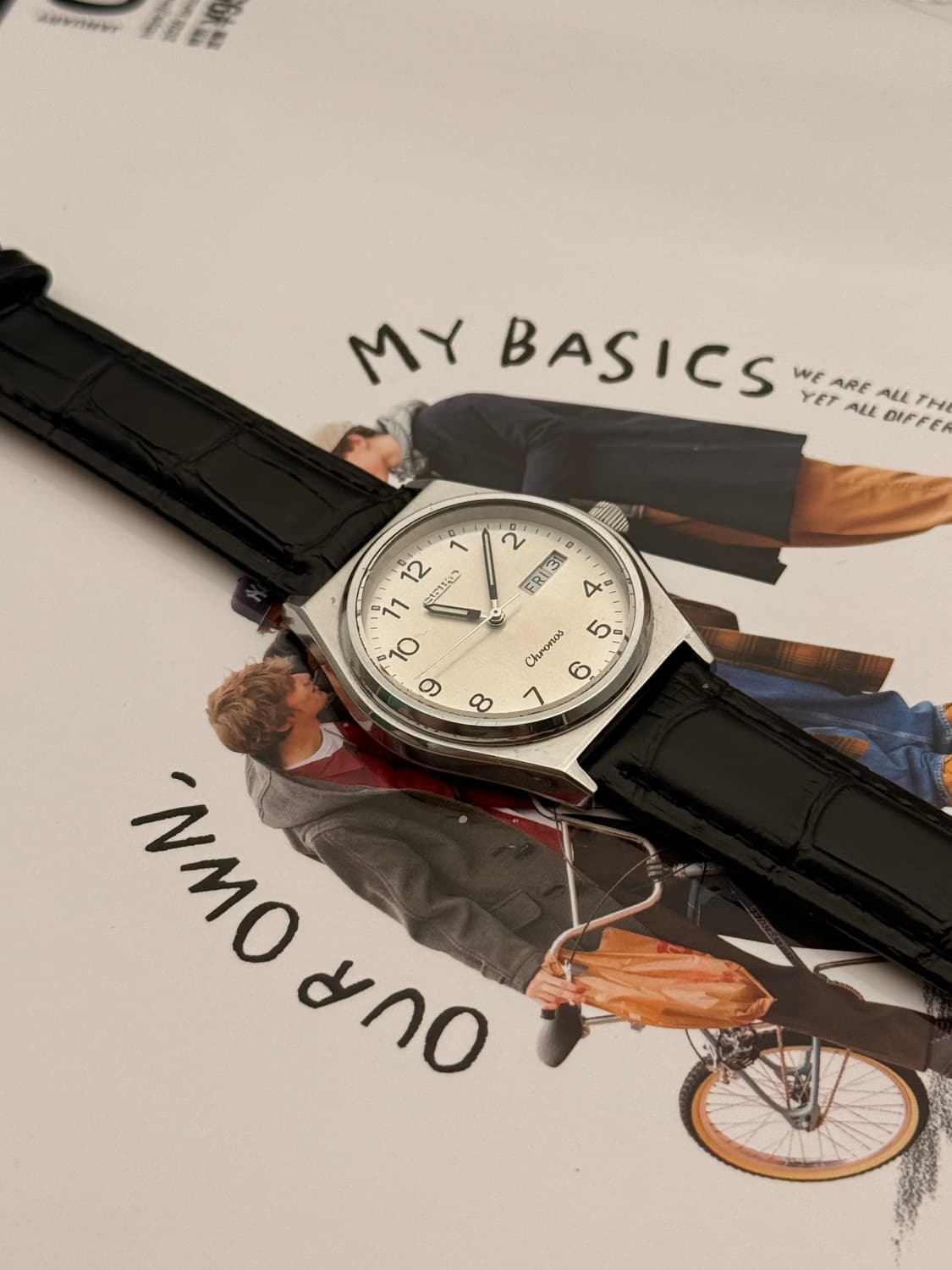 SEIKO 80s 빈티지 가죽 시계 상품이미지1