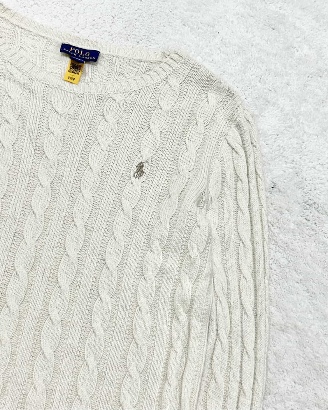 폴로 신형 글리터 크림 케이블니트 상품이미지6