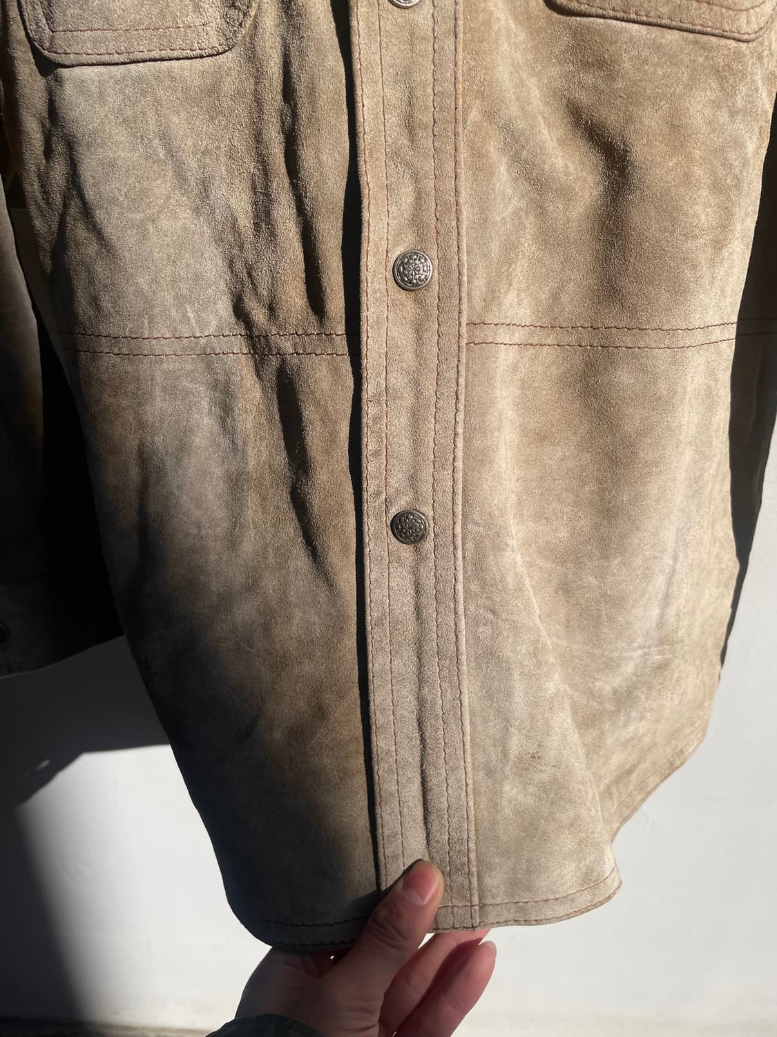 Vintage Suede Western Shirt Jacket 상품이미지5