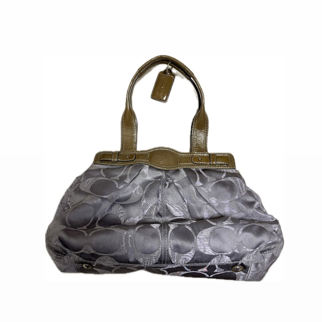 rare) 코치 블루 실버 새틴백 🧊🩶 + 퍼플 안감 👾 상품이미지2