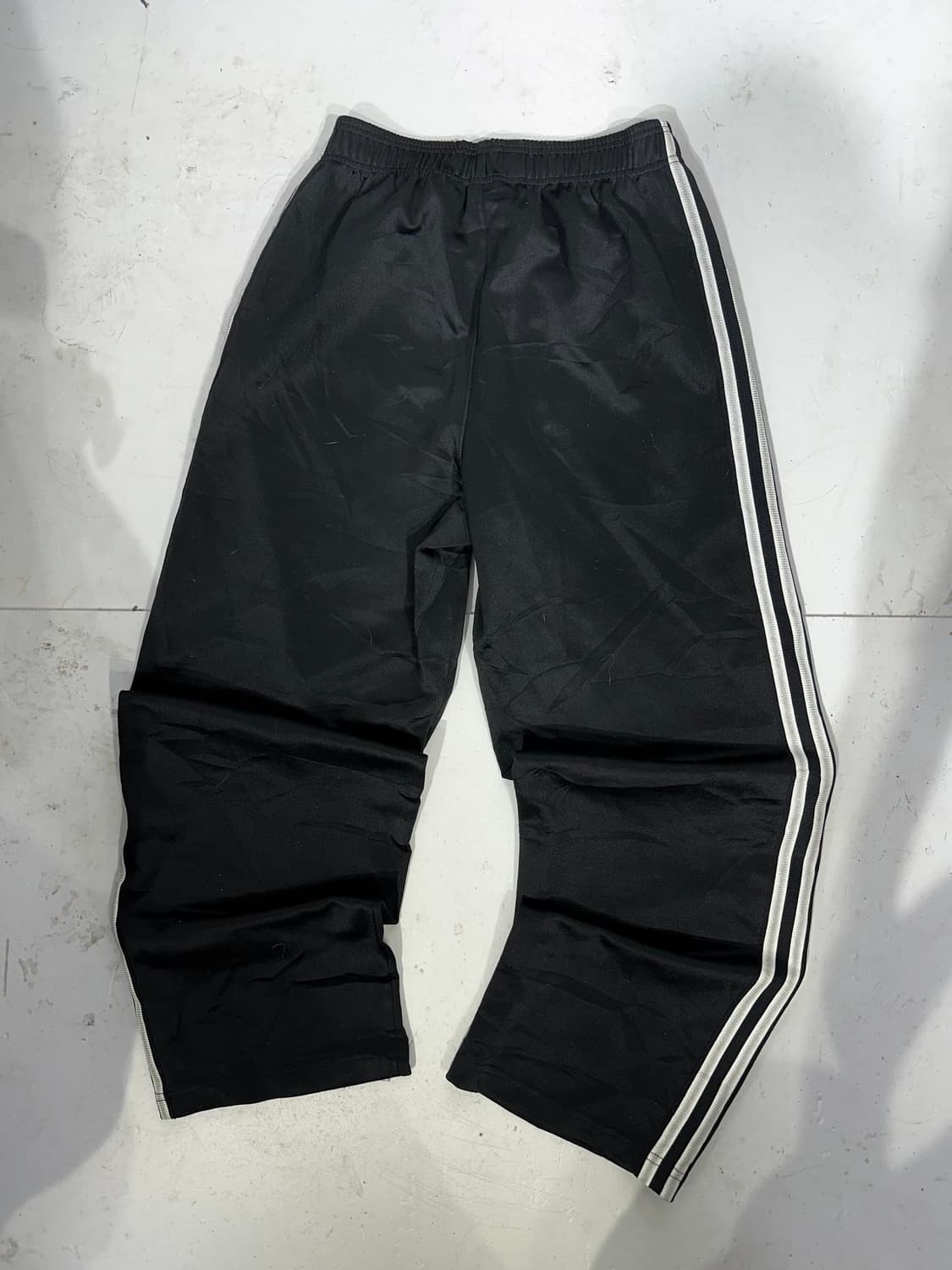 00s 아디다스 블랙 화이트 삼선 와이드 팬츠 상품이미지5