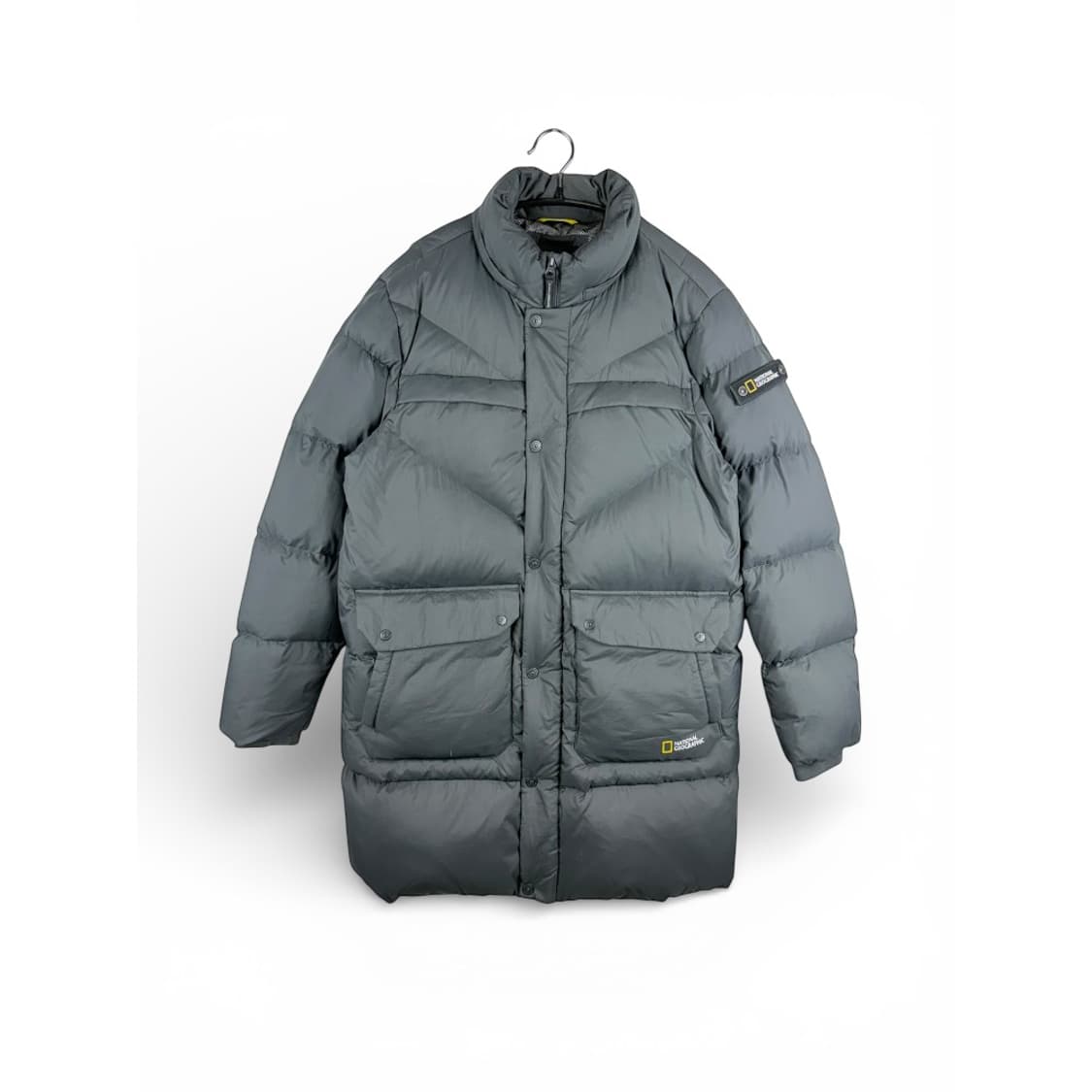 (160) 내셔널지오그래픽 키즈/우먼스 구스다운 롱패딩 차콜 상품이미지1