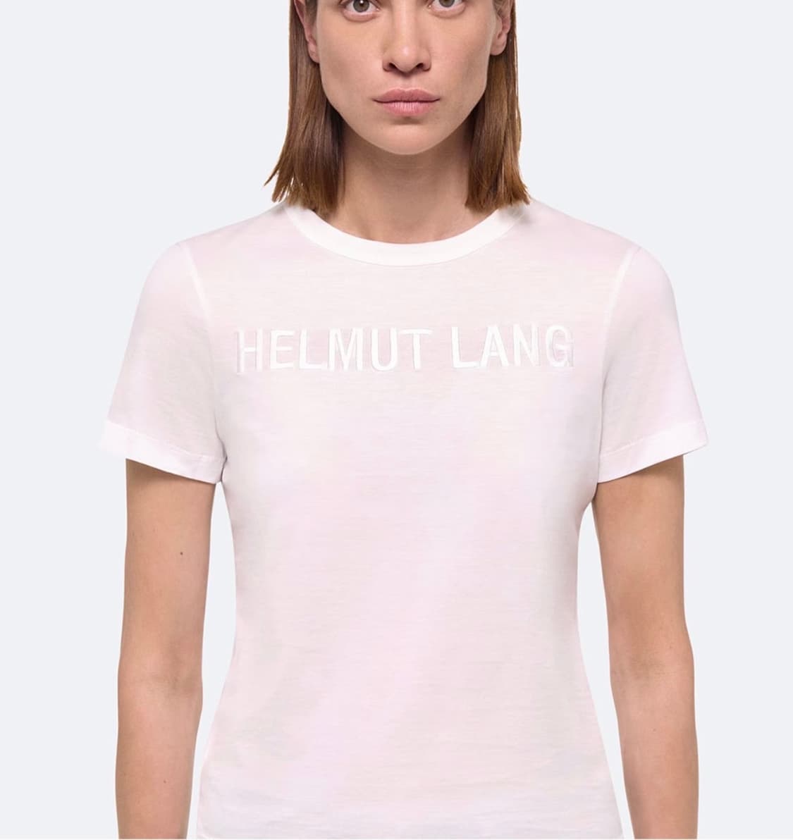 헬무트 랭 우먼 슬림 로고 티 화이트  상품이미지1