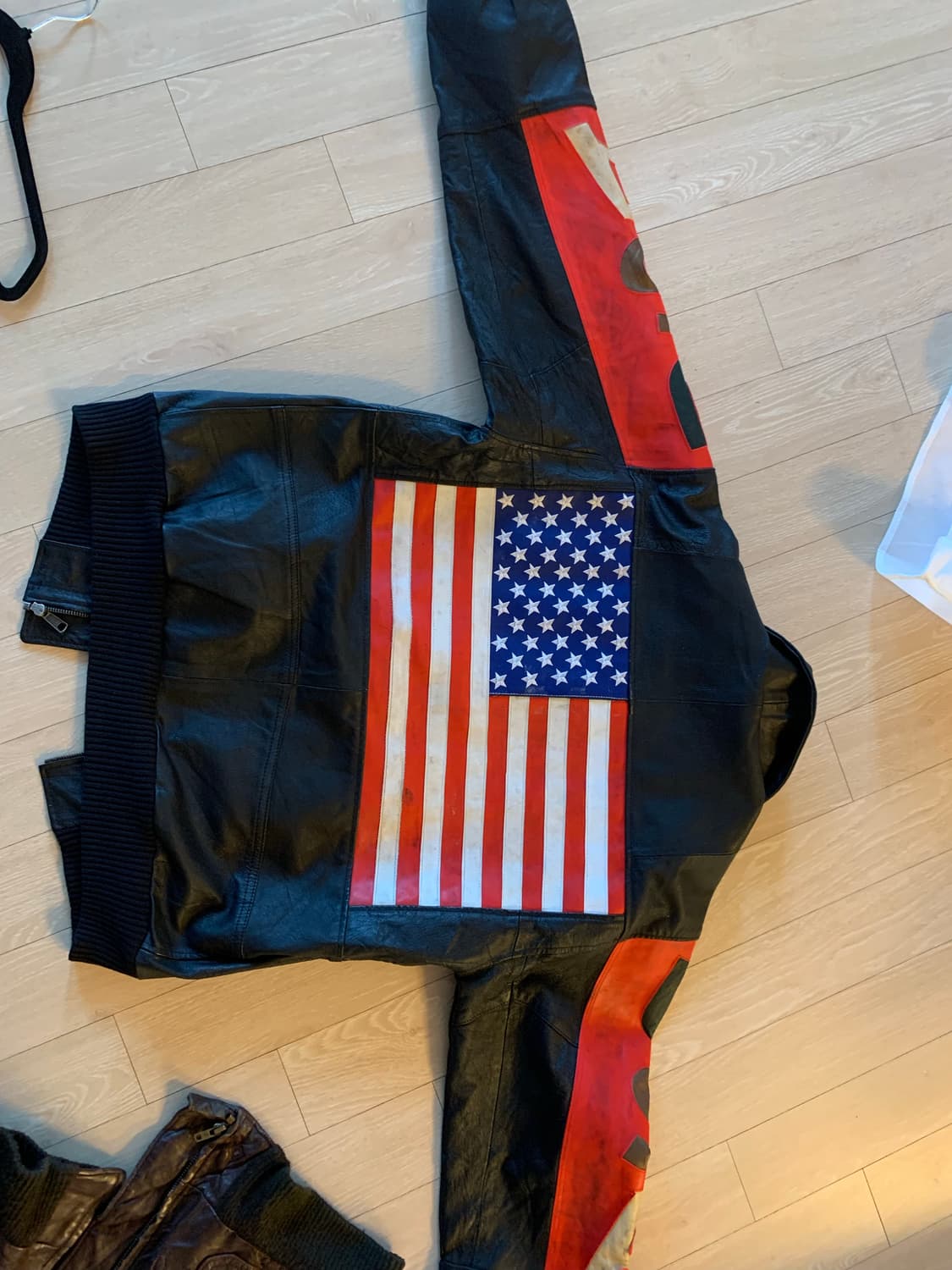 성조기 레더자켓 상품이미지2