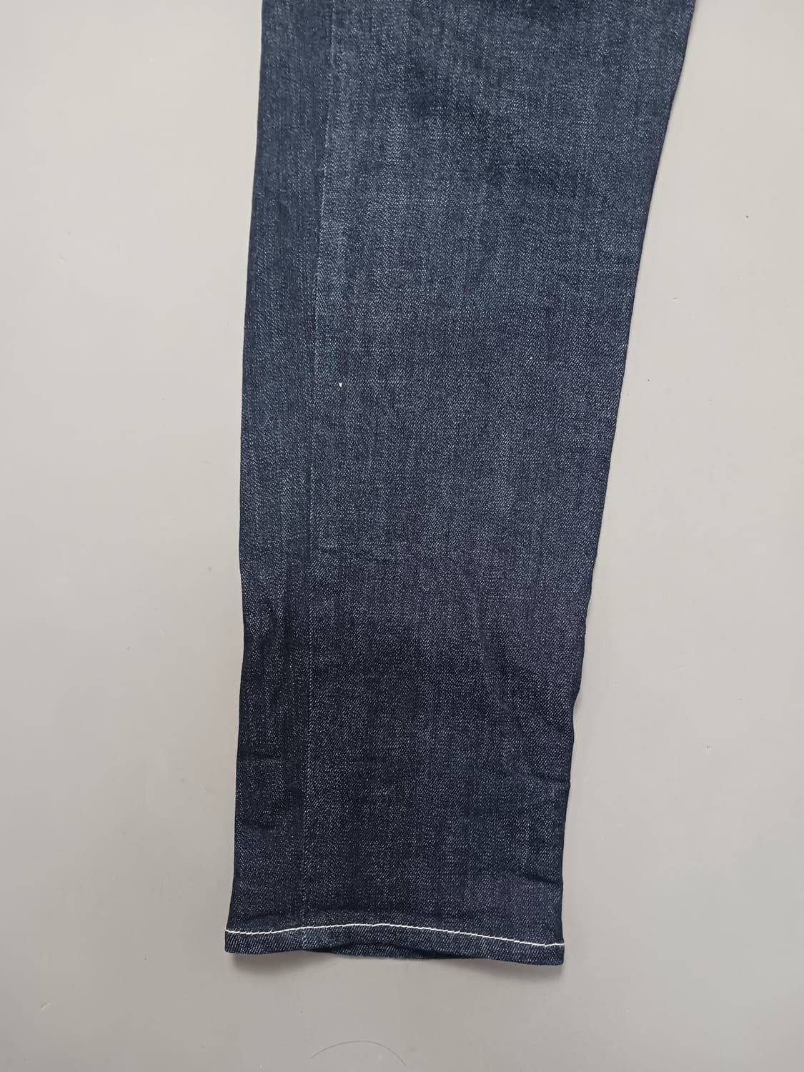 [34] 티비제이 진청 생지 슬림 테이퍼드진 청바지 상품이미지3