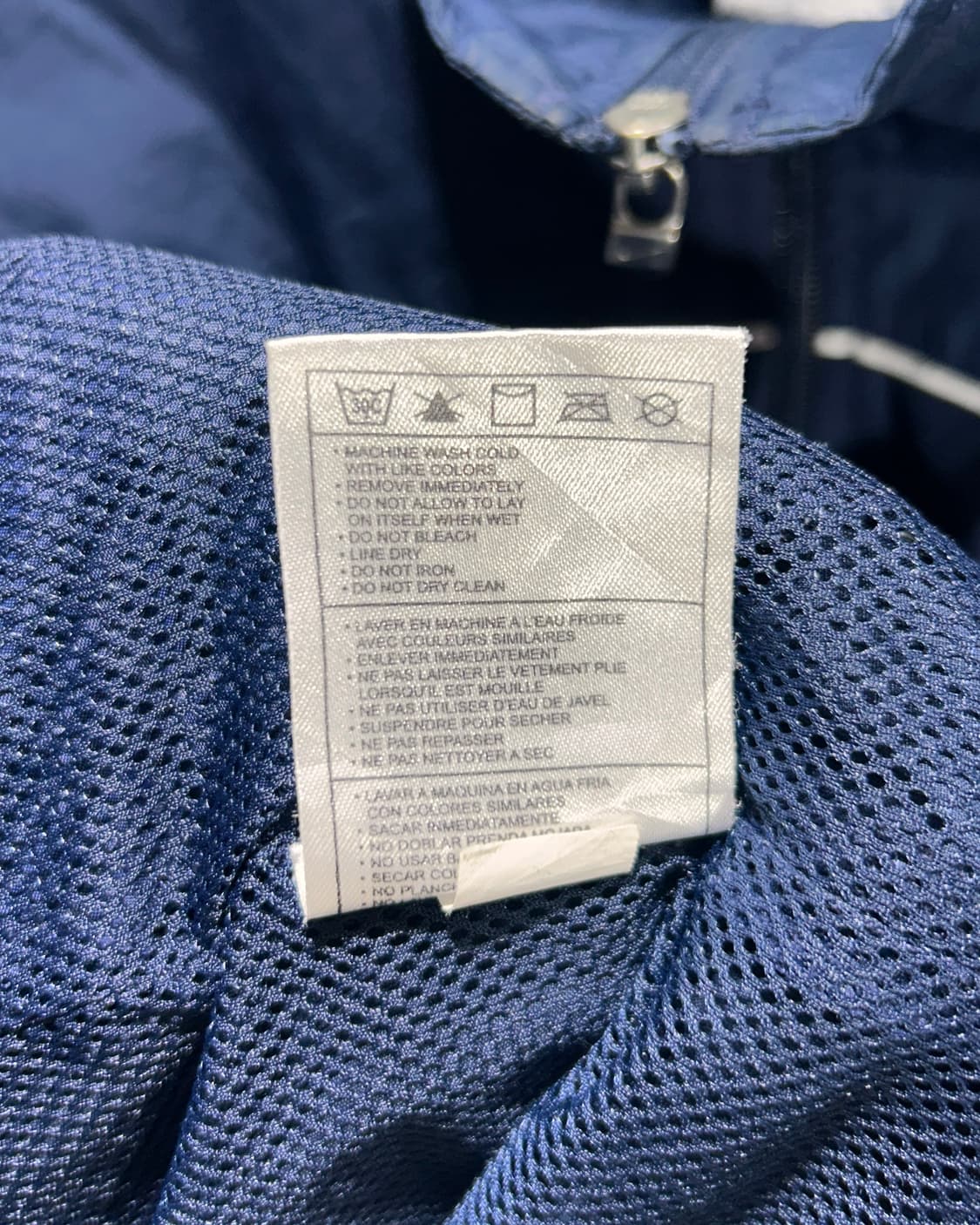 M 나이키 스우시 올드스쿨 사이드라인 화네이비 바람막이 상품이미지7