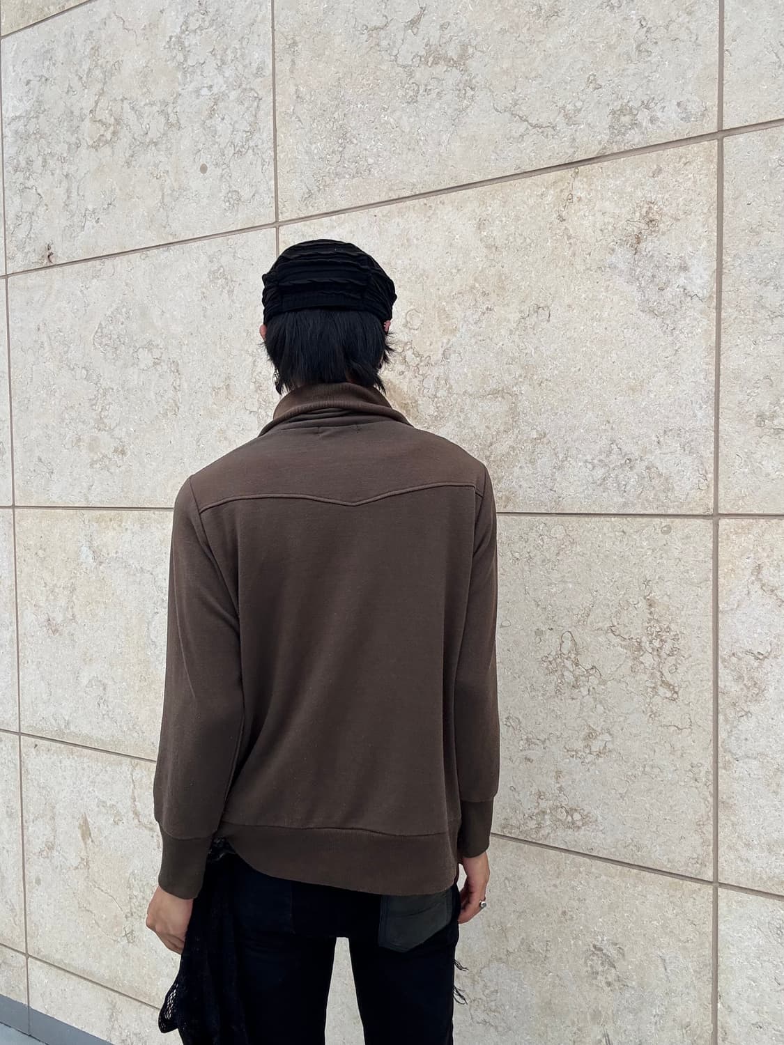 “PLG” Y2K star Detail Brown Zip Up 상품이미지3