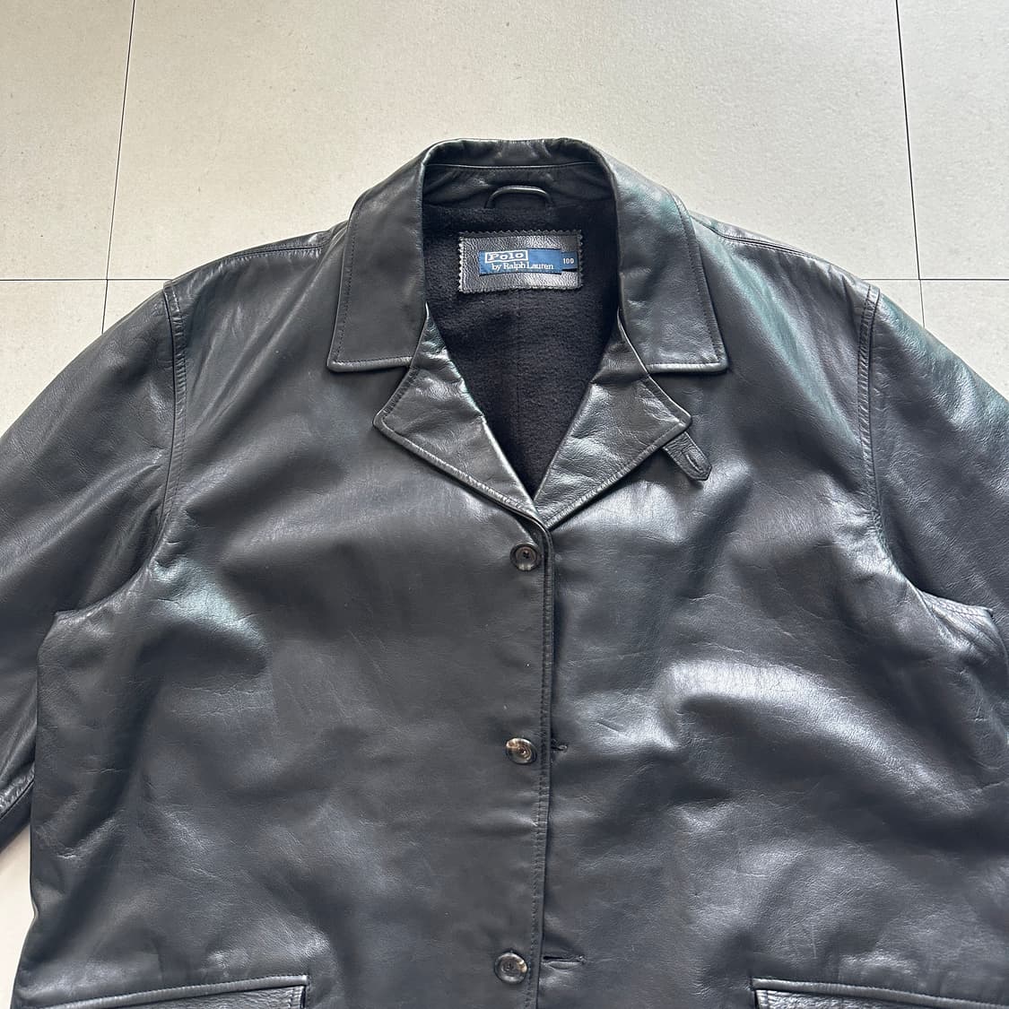 90s 폴로 랄프로렌 소가죽 하프코트 자켓 100  상품이미지2
