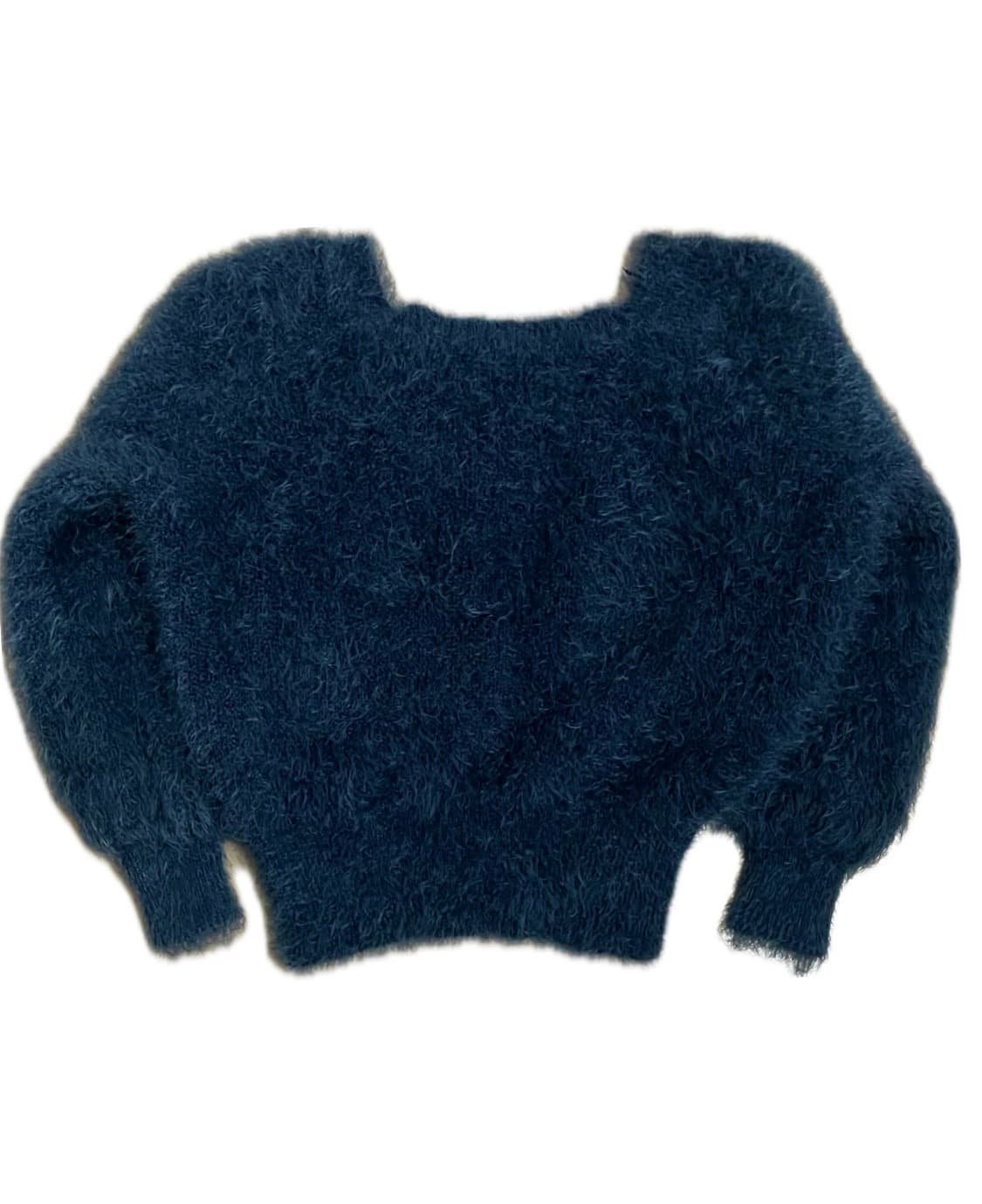 청녹색 퍼니트 크롭 앙고라 니트 상품이미지3