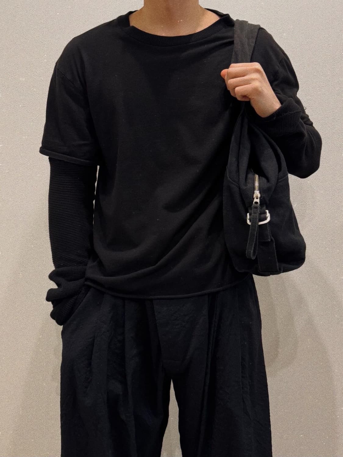 요지야마모토 코튼 지퍼 유틸리티 볼링 백 상품이미지2