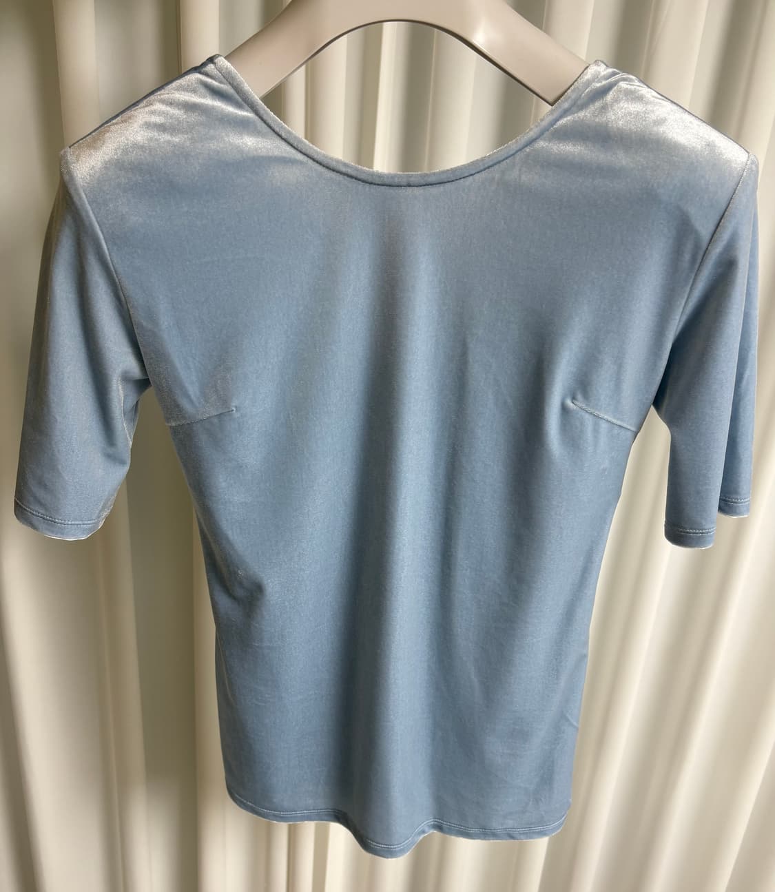 드래곤블루스 벨벳 백리스 패드 탑 - 스카이블루 상품이미지1