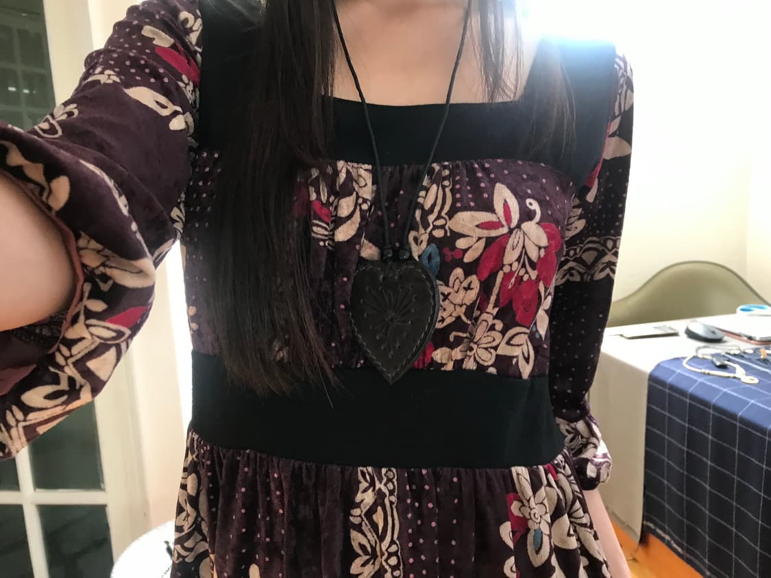 vintage velvet pattern one-piece 상품이미지4