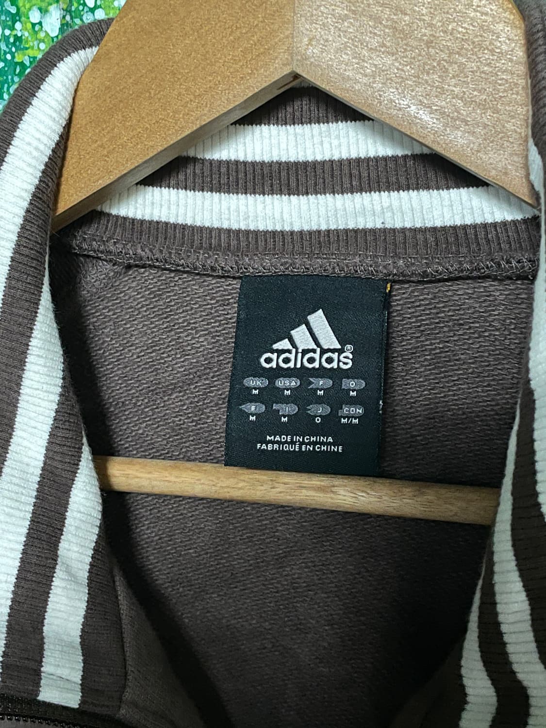 아디다스 대대장 초코 브라운 코튼 오버핏 져지 트랙탑 M 상품이미지9