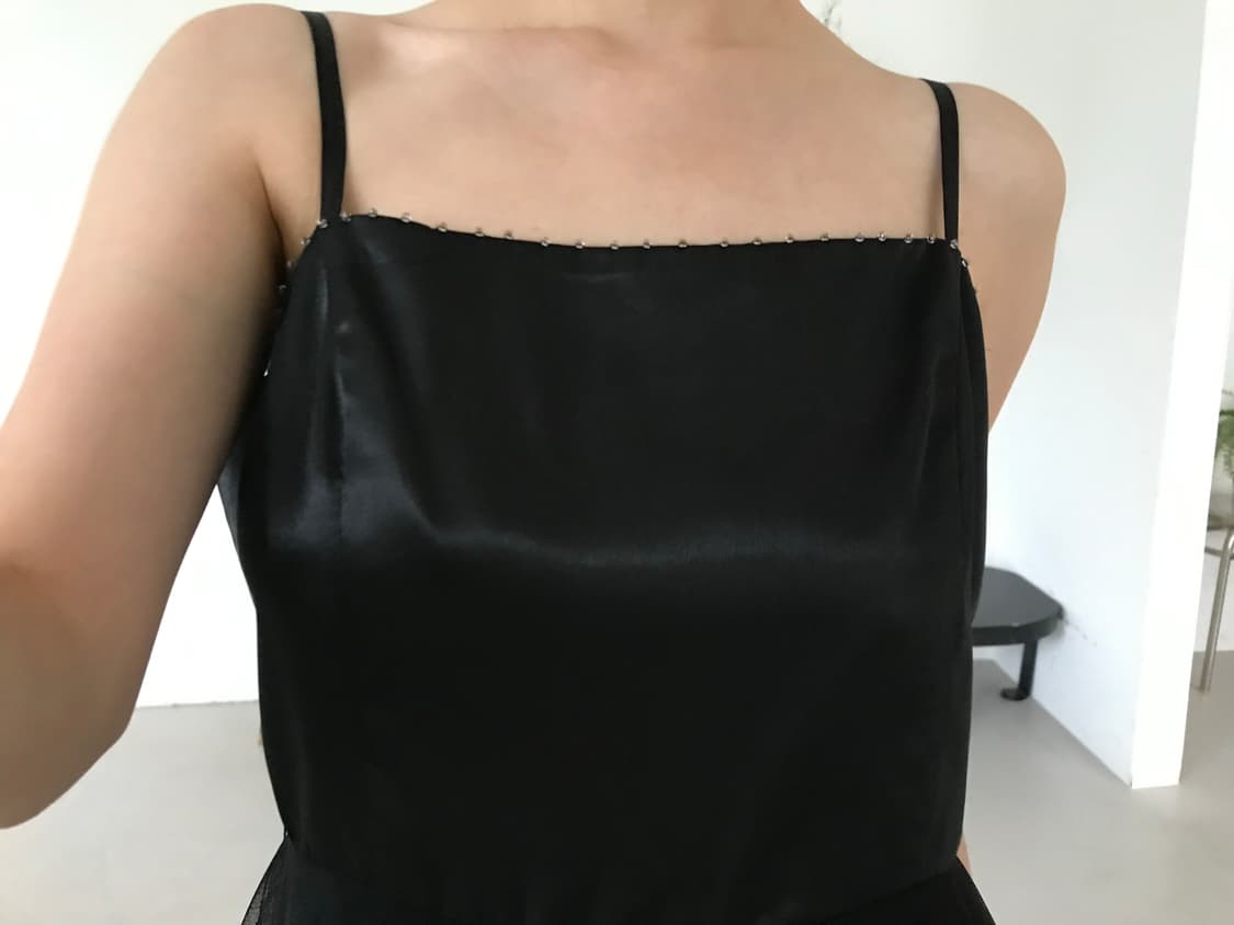 Vintage black sleeveless one-piece 상품이미지4