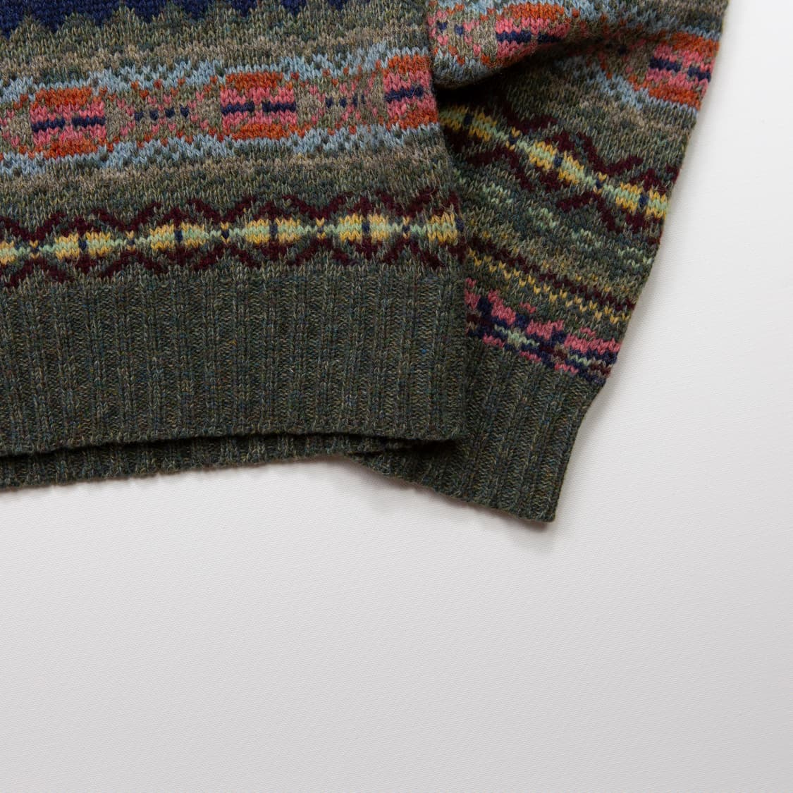 폴로 랄프로렌 알파카 울 페어아일 니트 스웨터 그린 상품이미지4