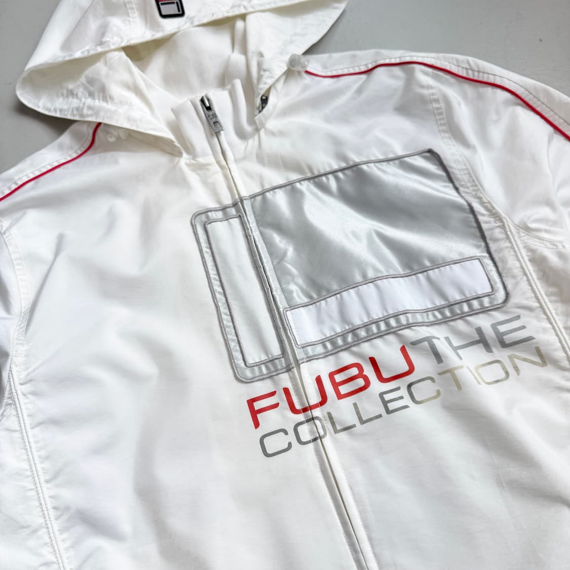 FUBU 후부 올드스쿨 후드 바람막이 자켓 화이트 상품이미지3