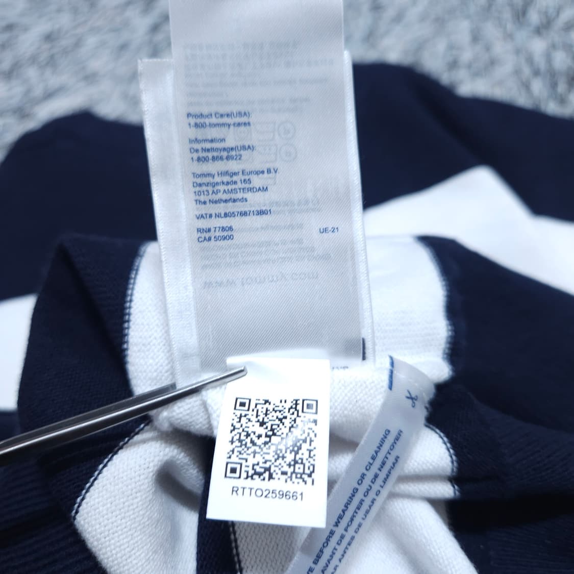  타미힐피거) M 남자 라운드 코튼니트 면니트 / 왕눈이샵 상품이미지8